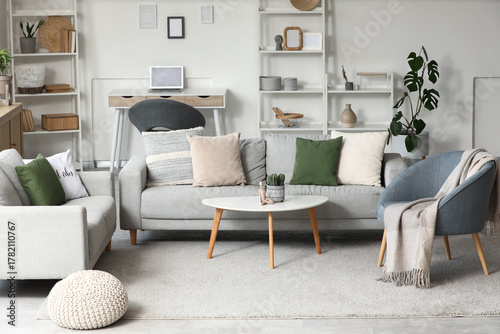 Stylish interior of living ...
