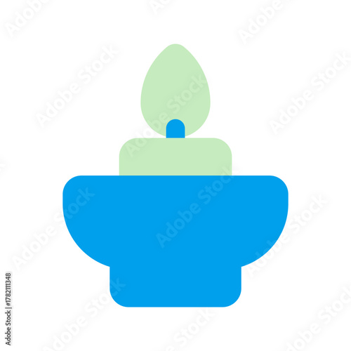 spa candle duo tone icon