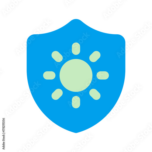 sun protection duo tone icon