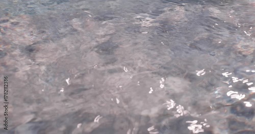 water surface in the shallow part of a swimming pool