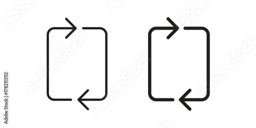 Arrows repeat icon for template. Icon vector graphic set