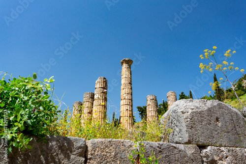 Konstfotografi Delphi, Greece. Temple of Apollo