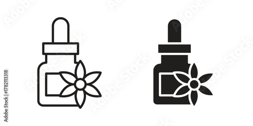 Bach flowers icon for template. Icon vector graphic set