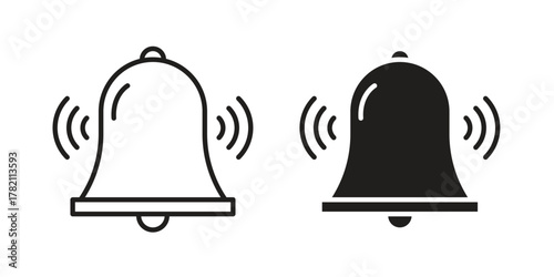 Bell ring icon for template. Icon vector graphic set