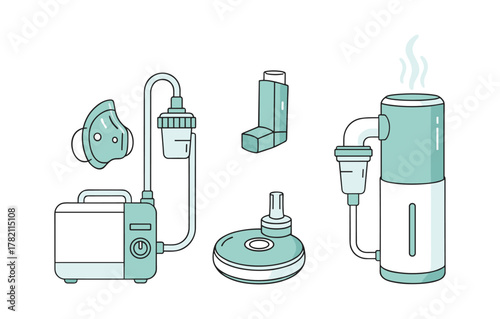 Nebulizer and inhaler medical equipment for breathing problems