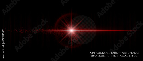 Optical light flare with shining reflections, soft transparency, and glowing particles. Ideal for visual effects, digital art, and clean luminous overlays.