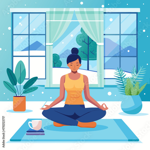 Winter Morning Yoga at Home