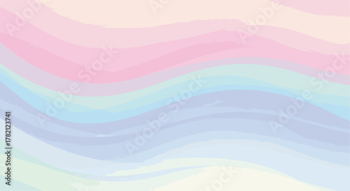 Abstract pastel waves background with watercolor texture for artistic designs and creative projects