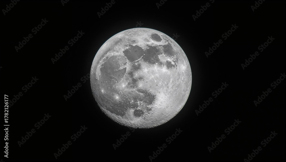 Obraz premium A supermoon illuminating a dark sky, highlighting the beauty of celestial phenomena