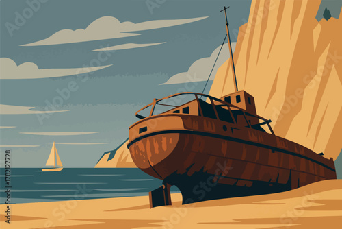 Greece - Shipwreck  - Wall Art Print of Navagio Beach, Zakynthos