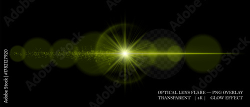 Bright optical lens flare with smooth reflections, glowing dust, and soft transparency. Perfect for digital overlays, highlights, and light effects in visual design.