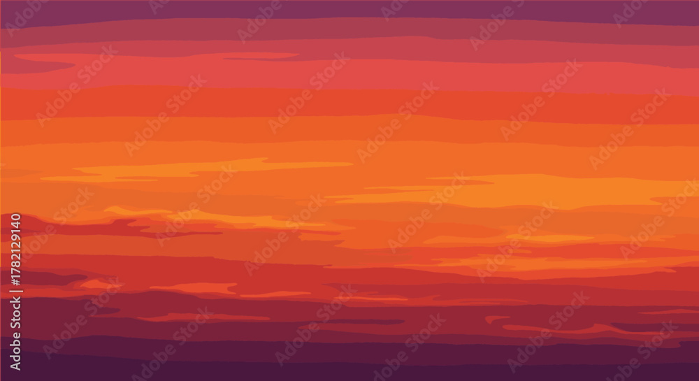 Obraz premium Vibrant Sunset Sky A Colorful Illustration of the Evening's Warm Hues and Atmospheric Beauty