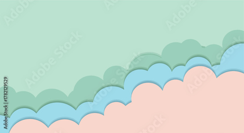 Pastel Sky Abstract Cloudscape in Soft Hues for Serene Designs