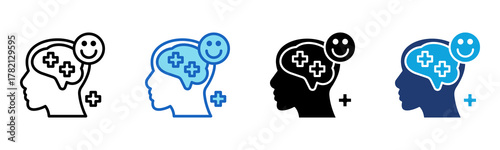  Optimism icon Multi Style Vector Illustration