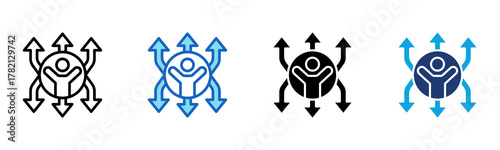 Versatility icon Multi Style Vector Illustration