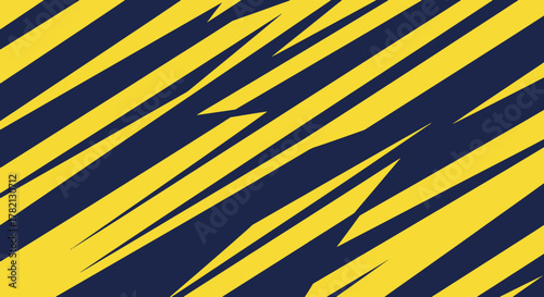 Abstract geometric pattern with diagonal lines in yellow and dark blue, vector illustration