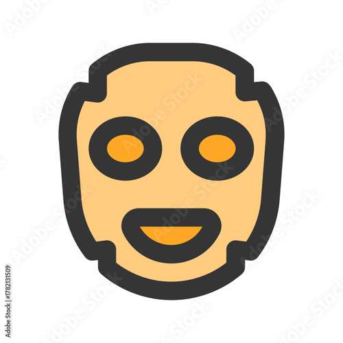 facial mask flat line icon