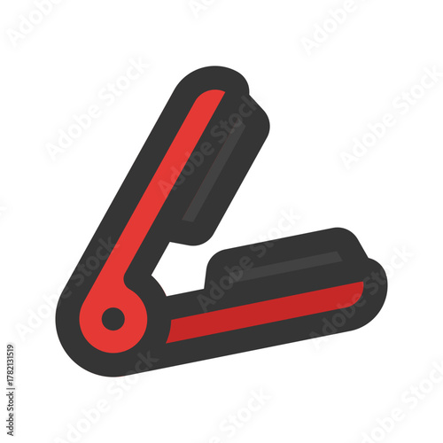 hair iron flat line icon