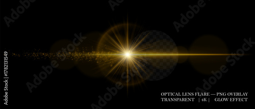 Soft glowing lens flare with light particles, realistic glow, and reflection beams. Suitable for photo overlays, sci-fi visuals, and cinematic light compositions.