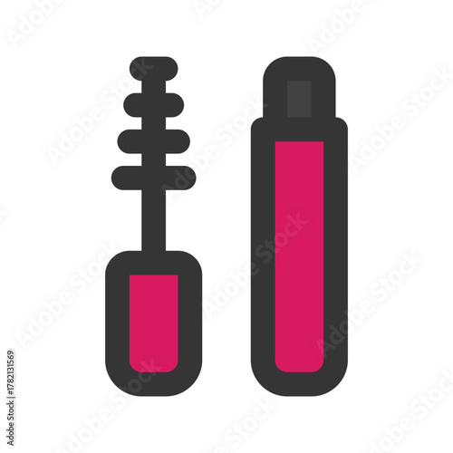 mascara flat line icon