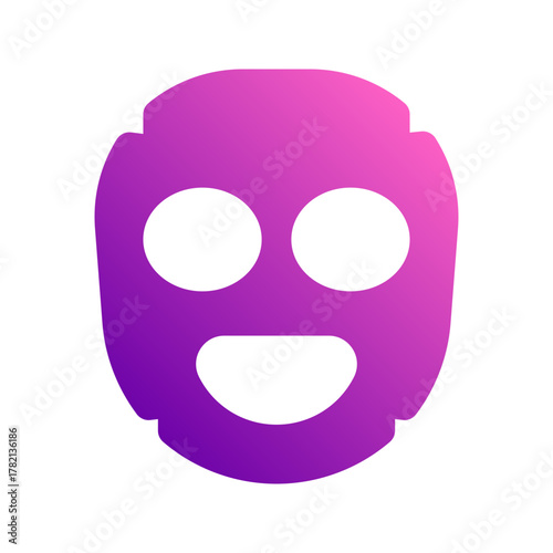 facial mask glyph gradient icon
