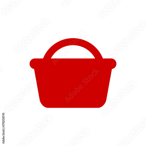 Vector image of game UI icon template asset transparent Basket or Cart button