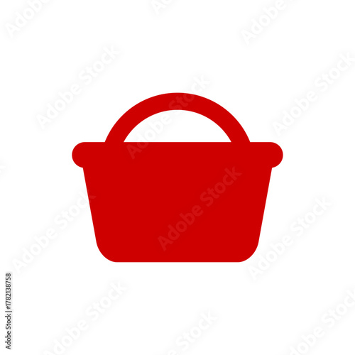 Vector image of game UI icon template asset transparent Basket or Cart button