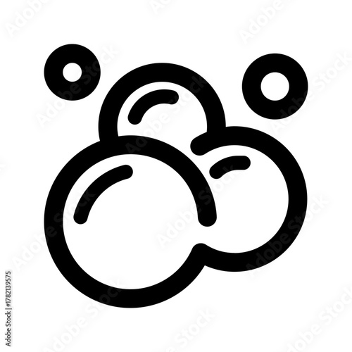 soap bubbles line icon