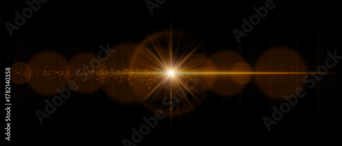 Realistic lens flare with luminous glow, soft reflections, and light diffusion. Ideal for overlays, digital art, and futuristic compositions with depth and contrast.