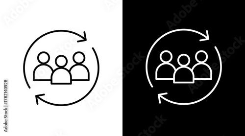 Diversity Inclusion  White Icon Set Design