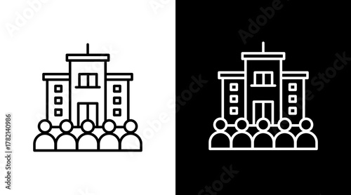 Corporate Volunteering  White Icon Set Design