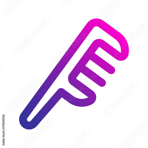 comb line gradient icon