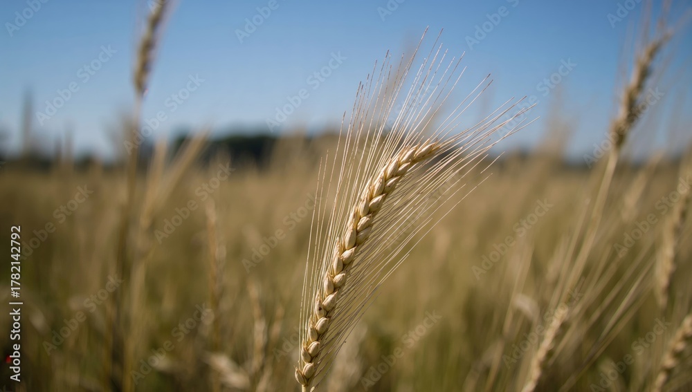 Fototapeta premium Grain barley, ancient agricultural crop with roots in mythology and history, preservation