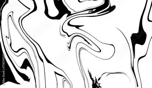 Black Marble ink texture acrylic painted waves texture background. Grunge black and white abstract dirty textured background. Scratch lines.