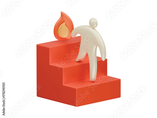 door escape icon 3d illustration render