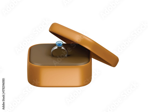 gift box  with gem icon 3d illustration render