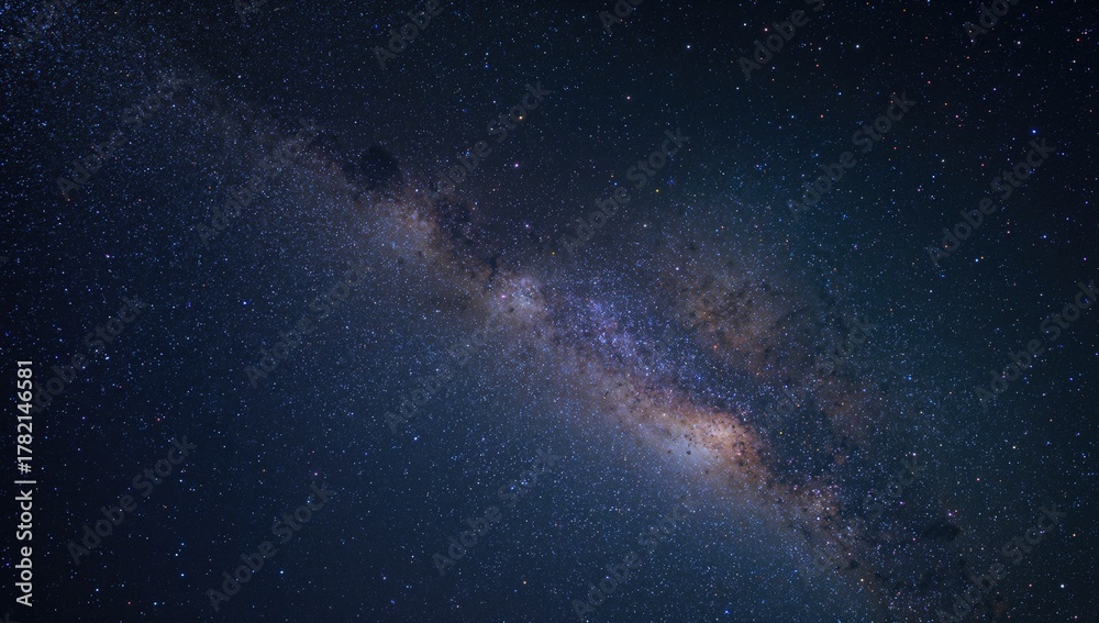 Fototapeta premium Starry night featuring the Milky Way galaxy.