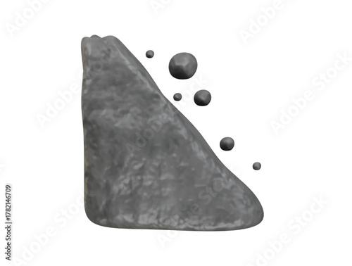 landslide prone icon 3d illustration render