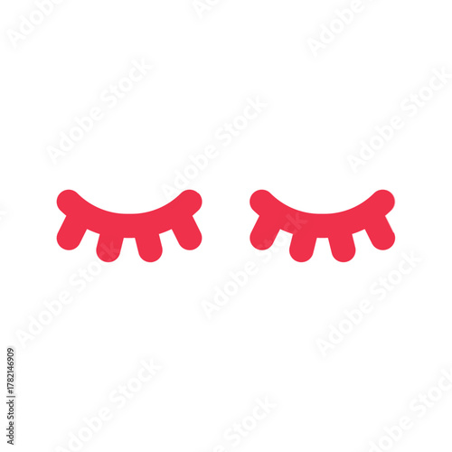 eyelashes outline fill icon