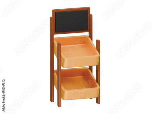 multilevel rack  icon 3d illustration render