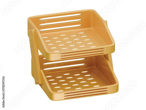 small multilevel shelf icon 3d illustration render