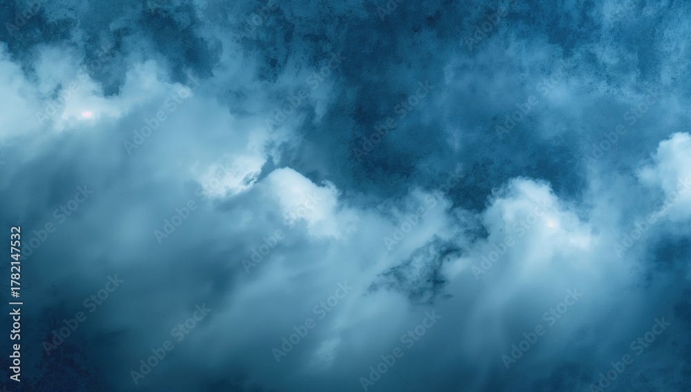 Obraz premium Fog and clouds on a paper backdrop, suitable for editorial header background