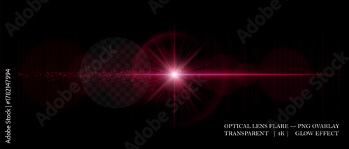 Bright optical lens flare with glowing particles, smooth reflections, and soft transparency. Perfect for overlays, highlights, and digital effects.