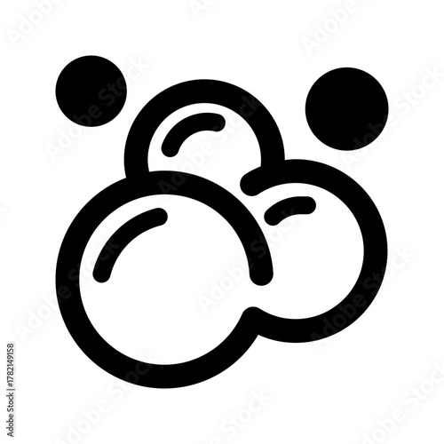 soap bubbles line icon