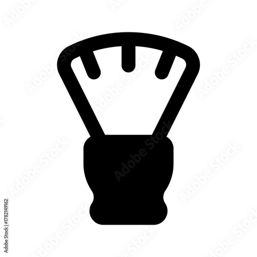 shaving brush line icon