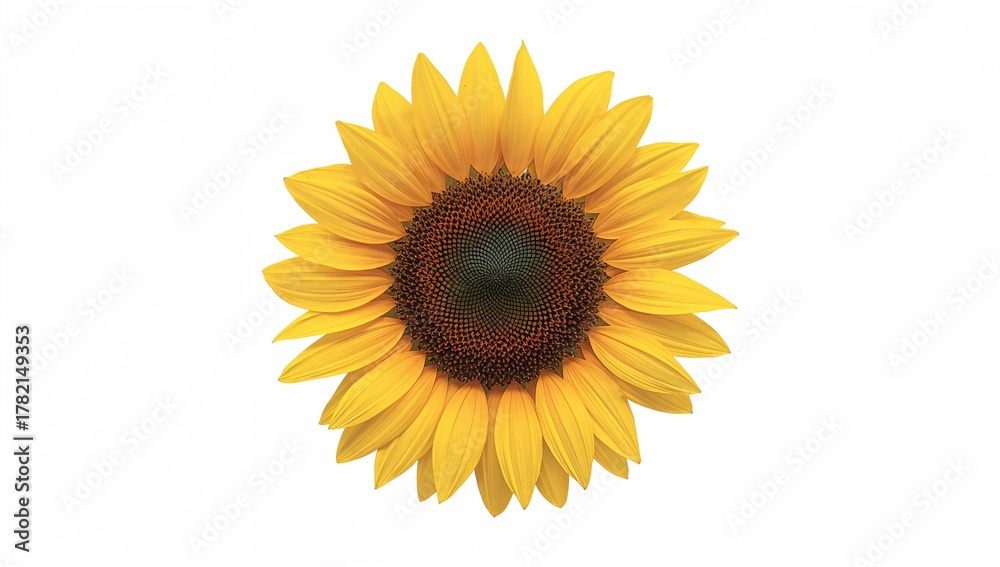 Fototapeta premium Black and white illustrations of a sunflower bloom, suitable for editorial header background