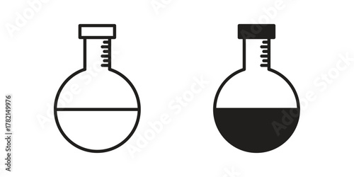 Chemistry icon in filled, thin line, stroke style for website and apps