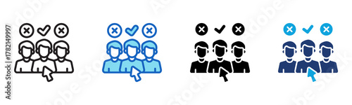 Selection Criteria Icon Multi Style Vector Illustration