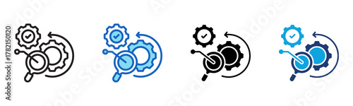 Due Diligence Icon Multi Style Vector Illustration