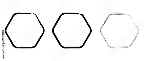 set of polygon grunge textures frame icon, grunge frame icon, collection polygon photo image frame icon.